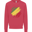 Torn Republic of the Congo Flag Day Football Kids Sweatshirt Jumper Heliconia