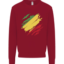 Torn Republic of the Congo Flag Day Football Kids Sweatshirt Jumper Red