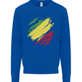Torn Republic of the Congo Flag Day Football Kids Sweatshirt Jumper Royal Blue