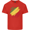 Torn Republic of the Congo Flag Day Football Kids T-Shirt Childrens Red