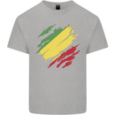 Torn Republic of the Congo Flag Day Football Kids T-Shirt Childrens Sports Grey
