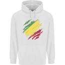 Torn Republic of the Congo Flag Day Football Mens 80% Cotton Hoodie White