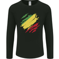 Torn Republic of the Congo Flag Day Football Mens Long Sleeve T-Shirt Black