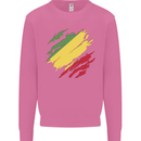 Torn Republic of the Congo Flag Day Football Mens Sweatshirt Jumper Azalea