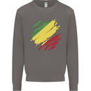 Torn Republic of the Congo Flag Day Football Mens Sweatshirt Jumper Charcoal