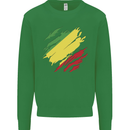 Torn Republic of the Congo Flag Day Football Mens Sweatshirt Jumper Irish Green