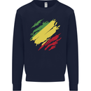 Torn Republic of the Congo Flag Day Football Mens Sweatshirt Jumper Navy Blue