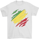 Torn Republic of the Congo Flag Day Football Mens T-Shirt 100% Cotton White