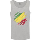 Torn Republic of the Congo Flag Day Football Mens Vest Tank Top Sports Grey