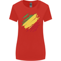 Torn Republic of the Congo Flag Day Football Womens Wider Cut T-Shirt Red