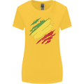 Torn Republic of the Congo Flag Day Football Womens Wider Cut T-Shirt Yellow