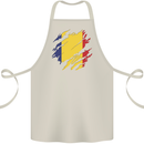 Torn Romania Flag Romanian Day Football Cotton Apron 100% Organic Natural