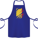 Torn Romania Flag Romanian Day Football Cotton Apron 100% Organic Royal Blue