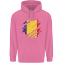 Torn Romania Flag Romanian Day Football Mens 80% Cotton Hoodie Azelea