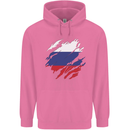 Torn Russia Flag Russian Day Football Childrens Kids Hoodie Azalea