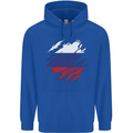 Torn Russia Flag Russian Day Football Mens 80% Cotton Hoodie Royal Blue
