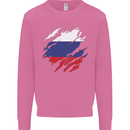 Torn Russia Flag Russian Day Football Mens Sweatshirt Jumper Azalea