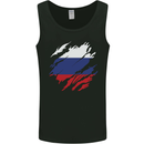 Torn Russia Flag Russian Day Football Mens Vest Tank Top Black