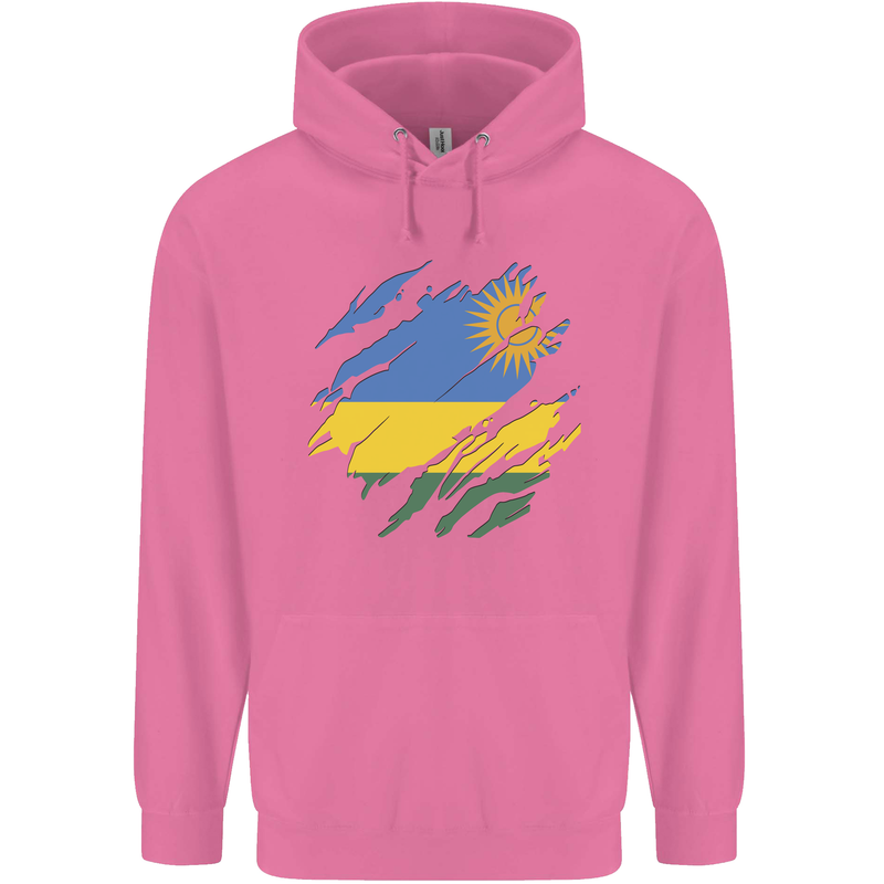 Torn Rwanda Flag Rwandan Day Football Childrens Kids Hoodie Azalea