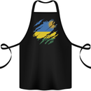 Torn Rwanda Flag Rwandan Day Football Cotton Apron 100% Organic Black