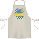 Torn Rwanda Flag Rwandan Day Football Cotton Apron 100% Organic Natural