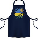 Torn Rwanda Flag Rwandan Day Football Cotton Apron 100% Organic Navy Blue