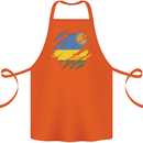 Torn Rwanda Flag Rwandan Day Football Cotton Apron 100% Organic Orange