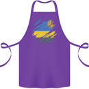 Torn Rwanda Flag Rwandan Day Football Cotton Apron 100% Organic Purple