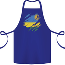 Torn Rwanda Flag Rwandan Day Football Cotton Apron 100% Organic Royal Blue