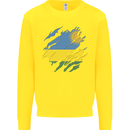 Torn Rwanda Flag Rwandan Day Football Kids Sweatshirt Jumper Yellow