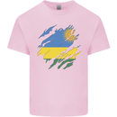 Torn Rwanda Flag Rwandan Day Football Kids T-Shirt Childrens Light Pink