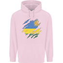 Torn Rwanda Flag Rwandan Day Football Mens 80% Cotton Hoodie Light Pink