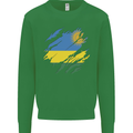 Torn Rwanda Flag Rwandan Day Football Mens Sweatshirt Jumper Irish Green