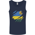 Torn Rwanda Flag Rwandan Day Football Mens Vest Tank Top Navy Blue