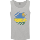 Torn Rwanda Flag Rwandan Day Football Mens Vest Tank Top Sports Grey