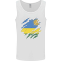 Torn Rwanda Flag Rwandan Day Football Mens Vest Tank Top White