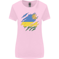 Torn Rwanda Flag Rwandan Day Football Womens Wider Cut T-Shirt Light Pink