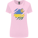 Torn Rwanda Flag Rwandan Day Football Womens Wider Cut T-Shirt Light Pink