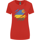 Torn Rwanda Flag Rwandan Day Football Womens Wider Cut T-Shirt Red