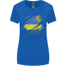 Torn Rwanda Flag Rwandan Day Football Womens Wider Cut T-Shirt Royal Blue