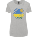 Torn Rwanda Flag Rwandan Day Football Womens Wider Cut T-Shirt Sports Grey
