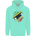 Torn Saint Kitts and Nevis Flag Day Football Childrens Kids Hoodie Peppermint