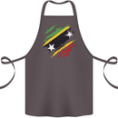 Torn Saint Kitts and Nevis Flag Day Football Cotton Apron 100% Organic Dark Grey