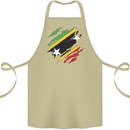 Torn Saint Kitts and Nevis Flag Day Football Cotton Apron 100% Organic Khaki