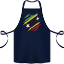 Torn Saint Kitts and Nevis Flag Day Football Cotton Apron 100% Organic Navy Blue