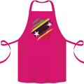 Torn Saint Kitts and Nevis Flag Day Football Cotton Apron 100% Organic Pink