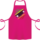 Torn Saint Kitts and Nevis Flag Day Football Cotton Apron 100% Organic Pink