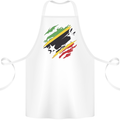 Torn Saint Kitts and Nevis Flag Day Football Cotton Apron 100% Organic White