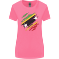 Torn Saint Kitts and Nevis Flag Day Football Womens Wider Cut T-Shirt Azalea