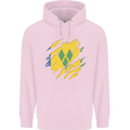 Torn Saint Vincent and Grenadines Flag Football Childrens Kids Hoodie Light Pink